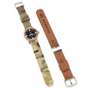 Stratum Cordura & Leather Watchband - Multicam